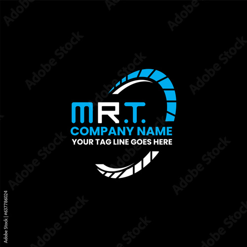 MRT letter logo creative design with vector graphic, MRT simple and modern logo. MRT luxurious alphabet design  