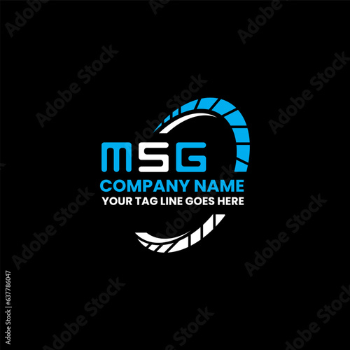 MSG letter logo creative design with vector graphic, MSG simple and modern logo. MSG luxurious alphabet design  