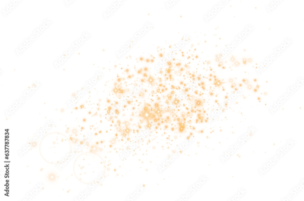 Glow light effect. Golden glitter and bokeh on transparent backdrop. Luxury particles with stardust. Magic Christmas composition. Special shine for poster or advertising. PNG. Glow light effect. Golden glitter and bokeh on transparent backdrop. Luxury particles with stardust. Magic Christmas composition. Special shine for poster or advertising. PNG.