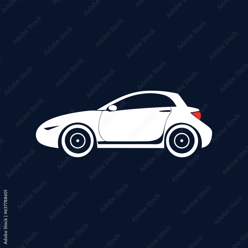 car isolated on white, Car icon vector