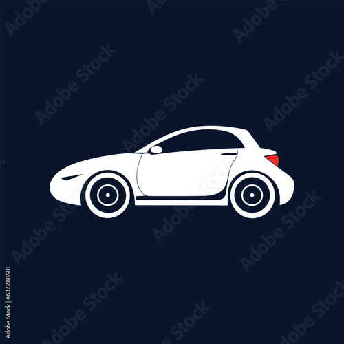 car isolated on white  Car icon vector