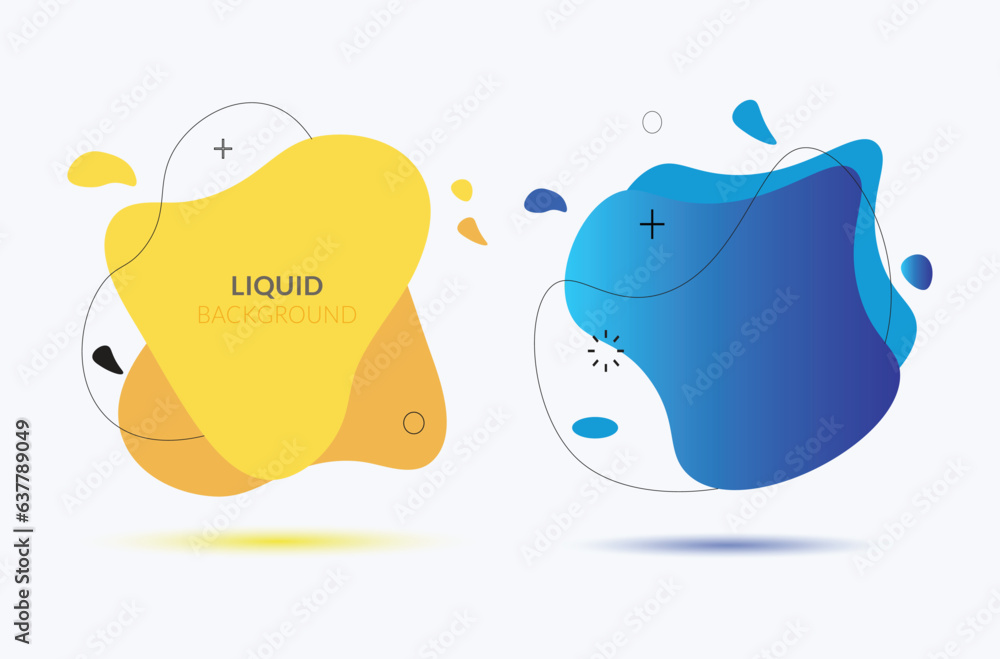 Set of abstract modern geometric graphic element banners, Dynamical colored with flowing liquid shapes. vector illustration Set of abstract modern geometric graphic element banners, Dynamical colored with flowing liquid shapes. vector illustration