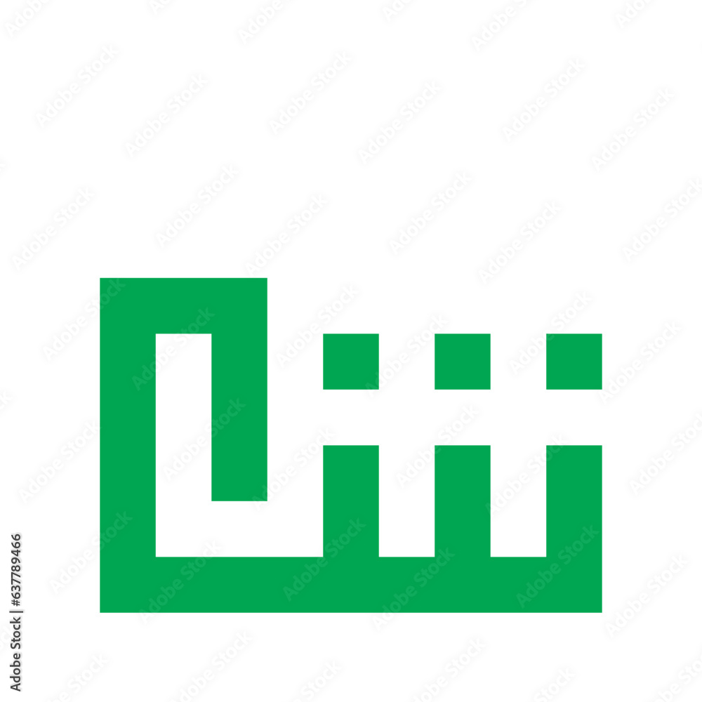 Obraz premium Kufic font chart arabic