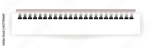 Notebook or paper clip binder spirals, vector