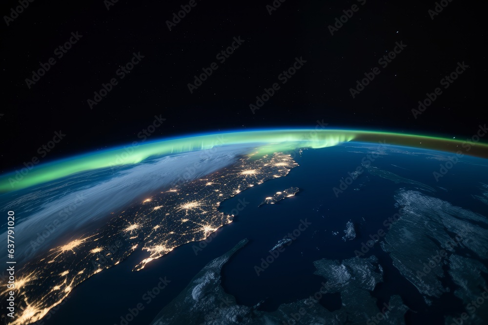 Fototapeta premium The Earth at night as seen from space