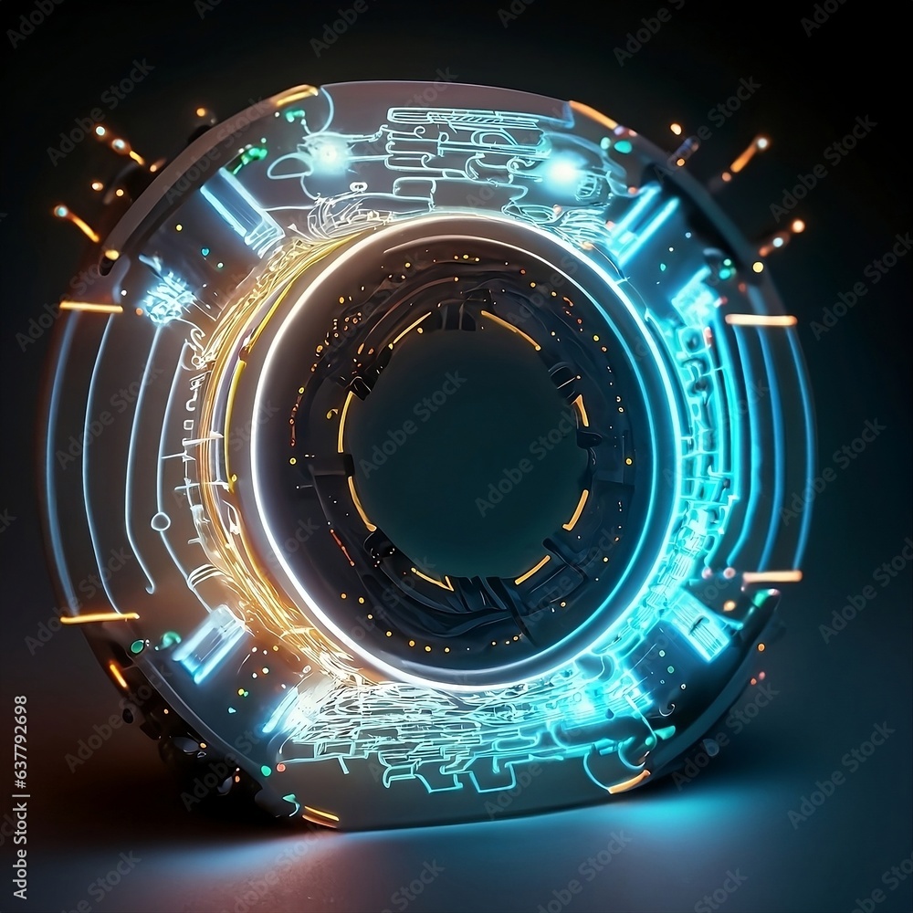 abstract technology background with circles abstract technology background with circles
