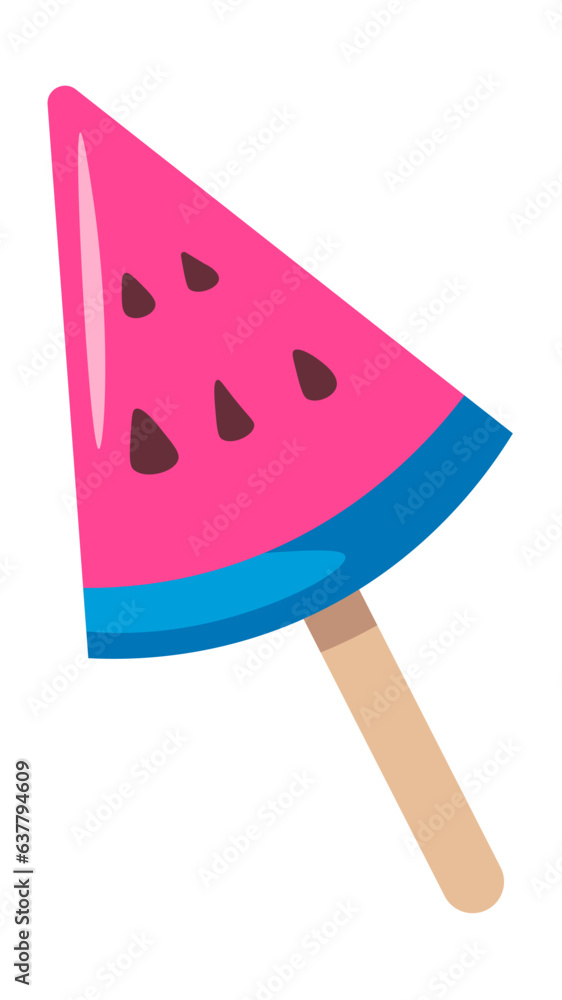Ice cream with taste of watermelon, frozen dessert Ice cream with taste of watermelon, frozen dessert