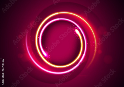 Abstract Spinning Duo Color Light Beams