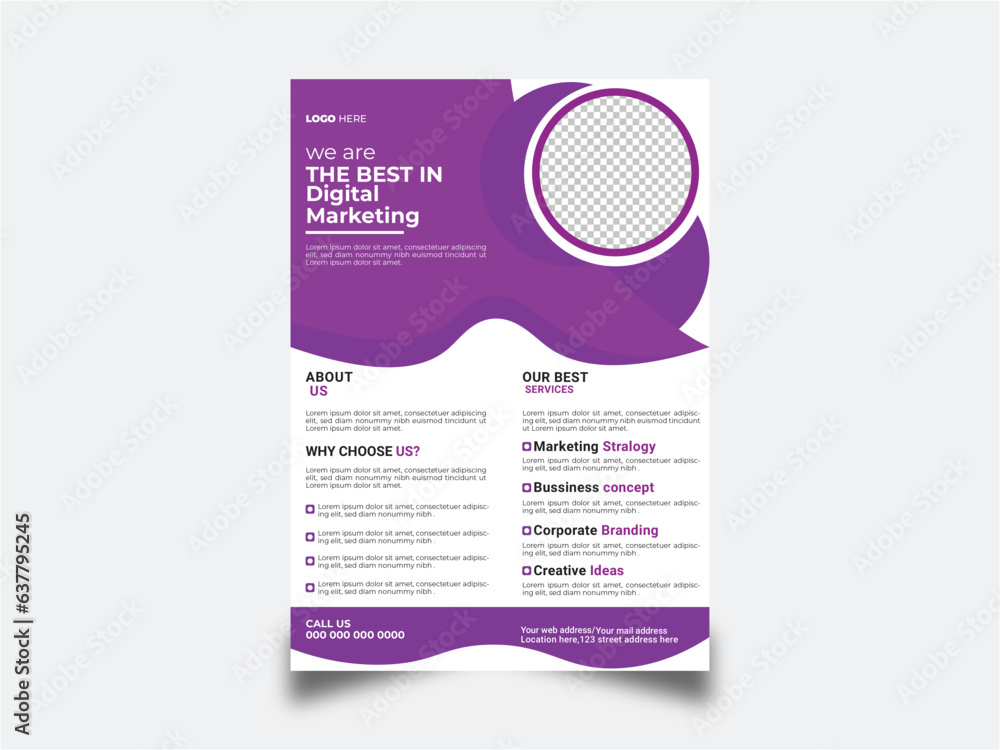 Modern business flyer template, abstract business flyer and creative design, Business company flyer and editable vector template design. Modern business flyer template, abstract business flyer and creative design, Business company flyer and editable vector template design.