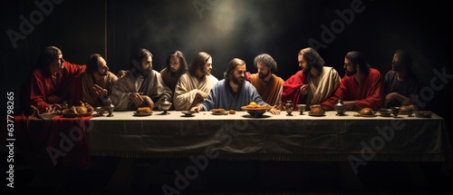 The Last Supper of Jesus Christ and his followers