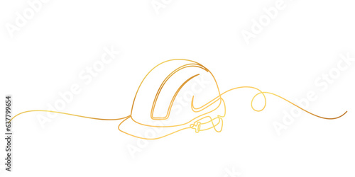 helmet line art style. labor day element vector