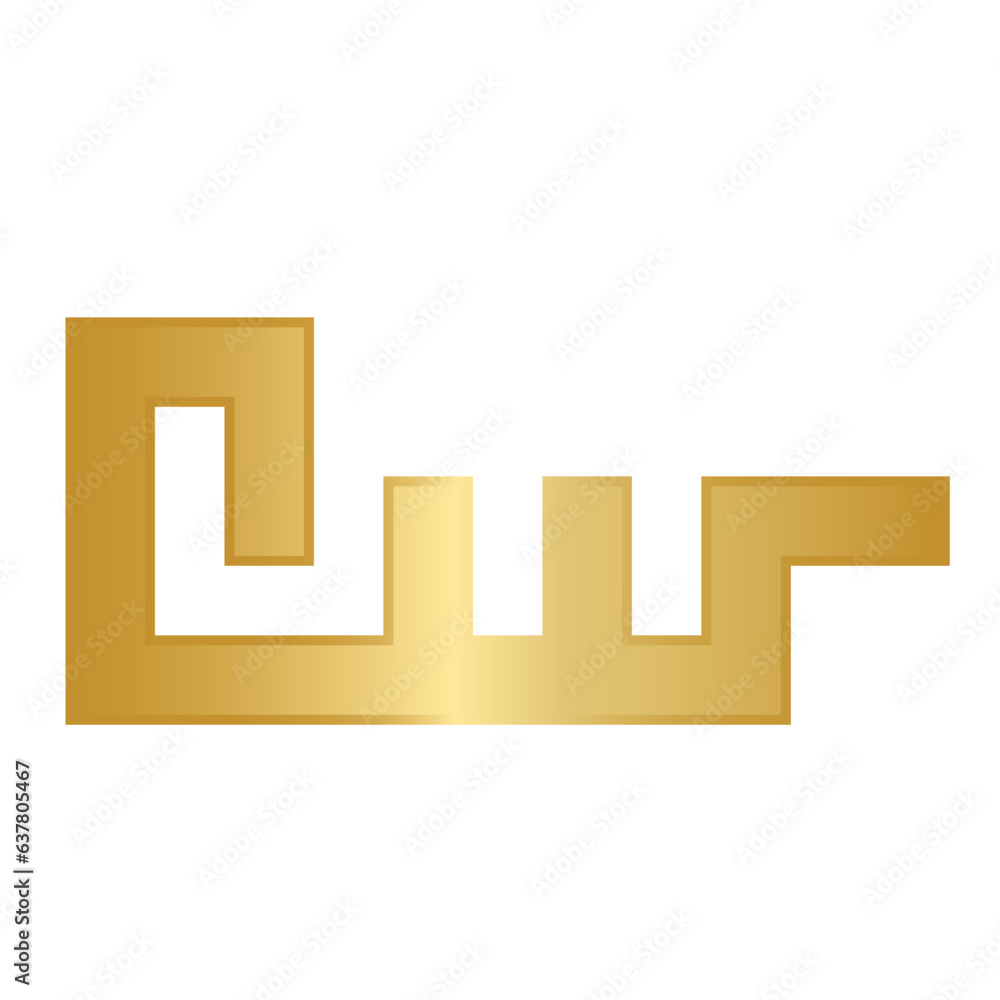 Fototapeta premium Kufi arabic font gold