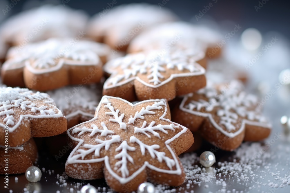 gingerbread - macro closeup of christmas cookies (Generative AI) gingerbread - macro closeup of christmas cookies (Generative AI)