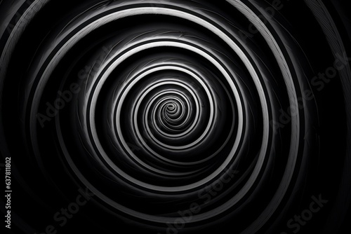 A mesmerizing black and white spiral captured in a stunning photograph