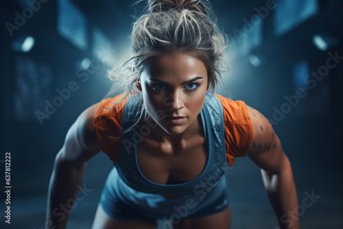 Up-close shot capturing the energy of a person during a fitness routine, illustrating their dedication to a thriving and active lifestyle.