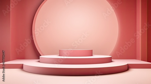 Podium product stage 3d photography mockup