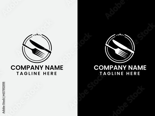 Food logo design. Good food. Star. Business. Restaurant. Hotel. Premium food. Healthy. Black and white. Spoon. Finance. Chef. Cook