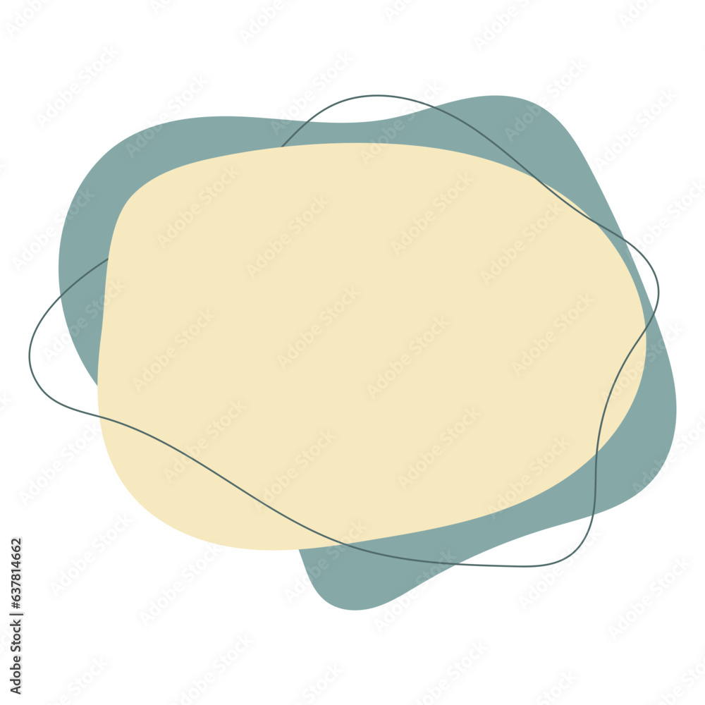 Fototapeta premium simple liquid irregular blob shape abstract elements graphic flat style design fluid vector illustration set banner simple shape template for presentation, flyer