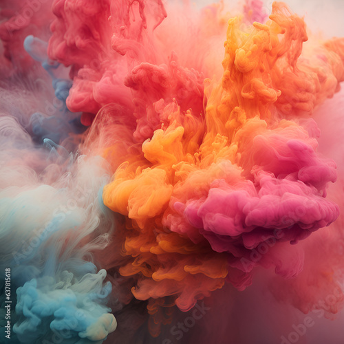 colored mist with beautiful colors v3, created with generative AI technology