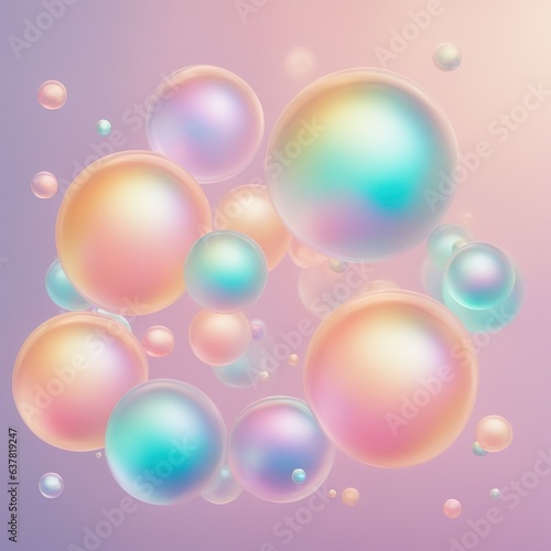 A spectrum of joyous bubbles fills the sky, each vibrant sphere radiating with playful circles of color