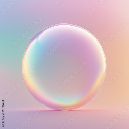 A vibrant bubble of color glistens atop a shimmering surface, creating a captivatingly beautiful moment of pure joy