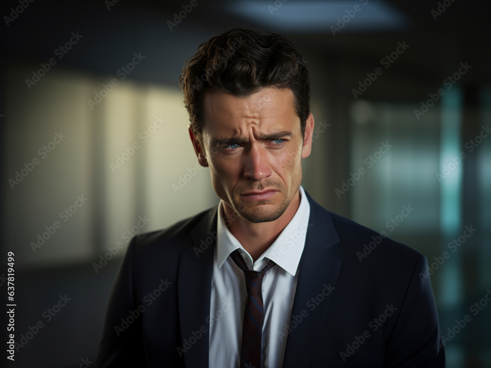Sad and depressed young businessman Sad and depressed young businessman