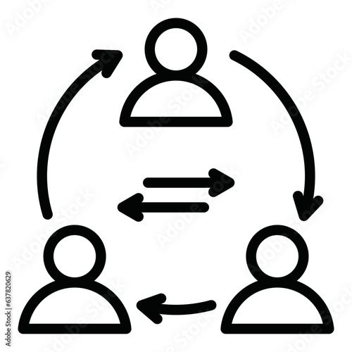 Employee Turnover Outline Icon