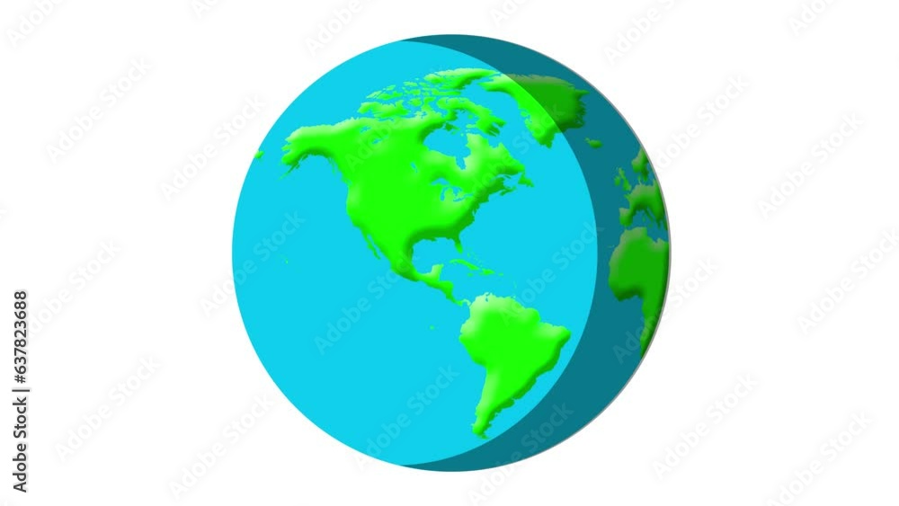 Rotating globe map animation with green and blue cyber hacker globe Rotating globe map animation with green and blue cyber hacker globe