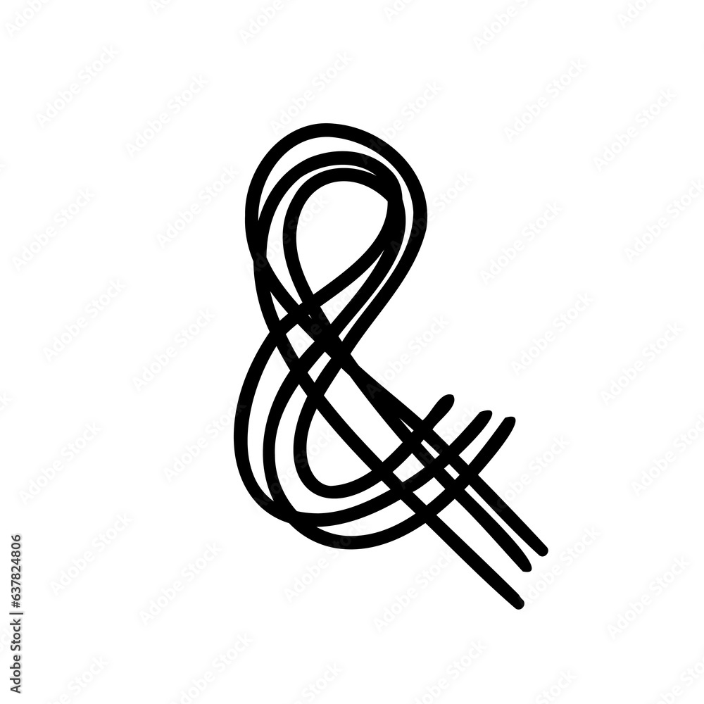 ampersand symbol scribble font in doodle scribble brush hand drawn style isolated on white background. For lettering, presentation, education, logo, signboard, branding, abc, alphabet. ampersand symbol scribble font in doodle scribble brush hand drawn style isolated on white background. For lettering, presentation, education, logo, signboard, branding, abc, alphabet.