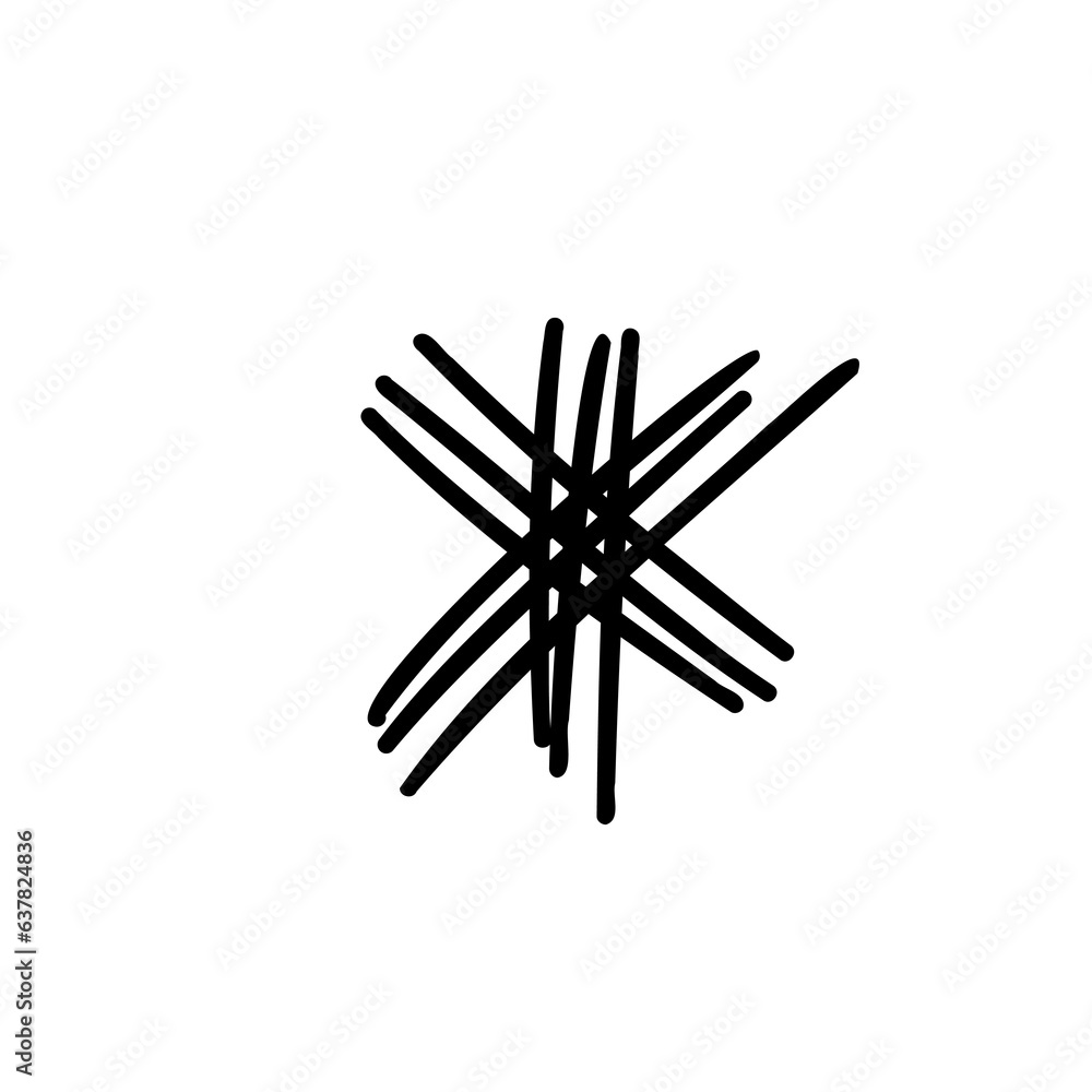 Symbol asterisk scribble font in doodle scribble brush hand drawn style isolated on white background. For lettering, presentation, education, logo, signboard, branding, abc, alphabet. Symbol asterisk scribble font in doodle scribble brush hand drawn style isolated on white background. For lettering, presentation, education, logo, signboard, branding, abc, alphabet.