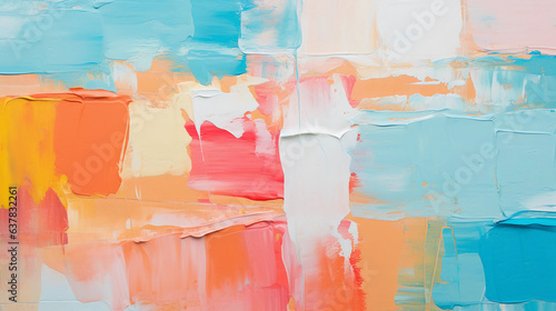 Abstract Expression: Intimate Look at Colorful Painting Texture