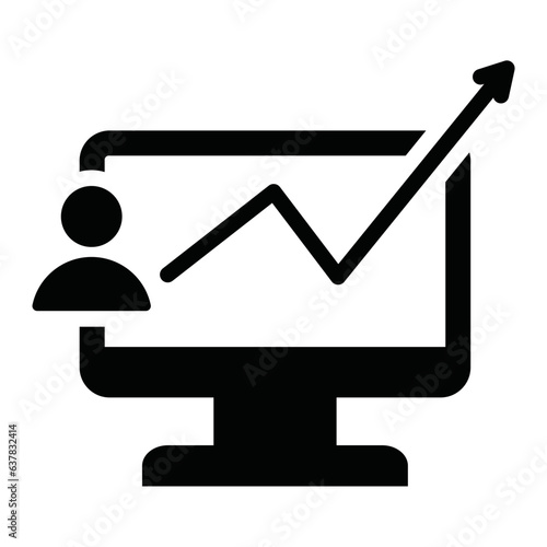 Website Traffic Glyph Icon