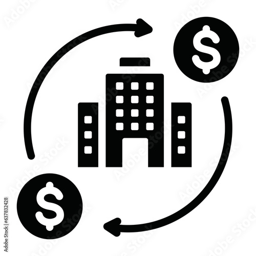 Return On Assets Glyph Icon