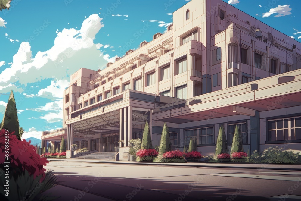 Hotel stars anime visual novel game. Generate Ai