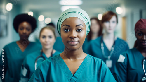 Hospital Dynamics: Young Nursing Student Leading Medical Team