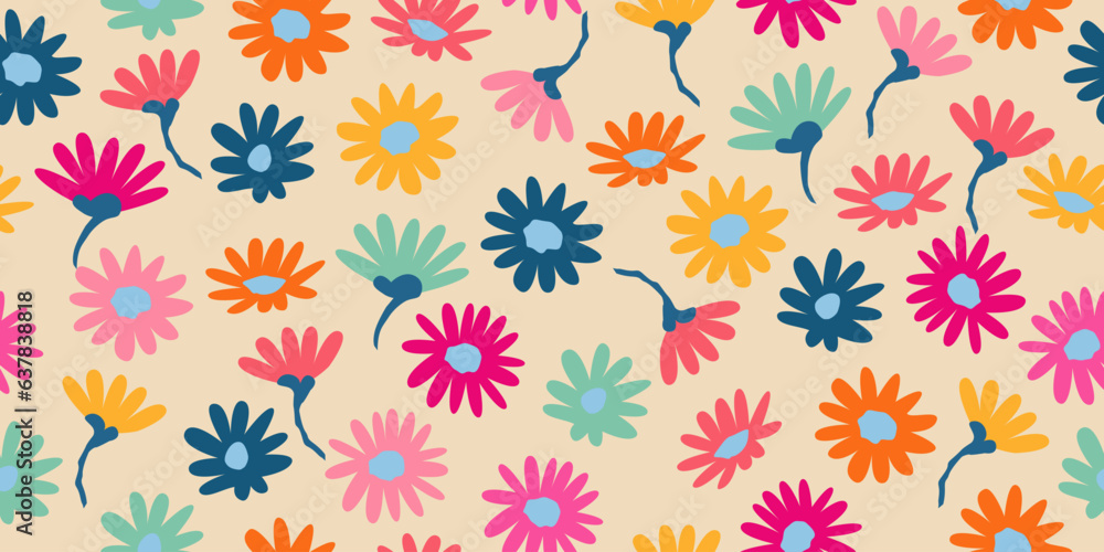 Hand drawn flowers, seamless patterns with floral for fabric, textiles, clothing, wrapping paper, cover, banner, interior decor, abstract backgrounds. Hand drawn flowers, seamless patterns with floral for fabric, textiles, clothing, wrapping paper, cover, banner, interior decor, abstract backgrounds.
