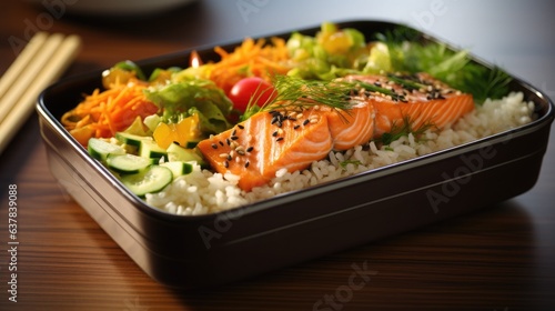 stainless steel bento box for lunch food.