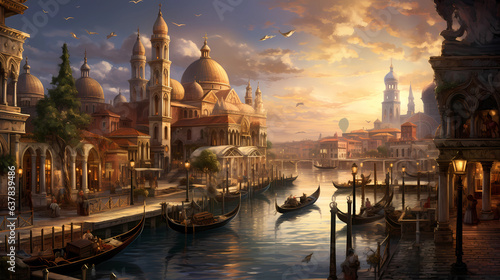 Venice romantic gondolas © Asep