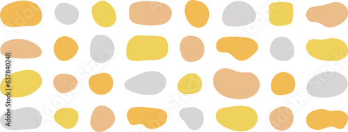 かわいい抽象的なゆるゆるフレーム　　Set of cute abstract shapes.Vector loose frame.