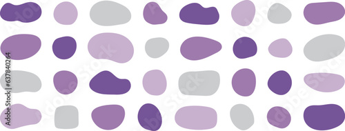 かわいい抽象的なゆるゆるフレーム　　Set of cute abstract shapes.Vector loose frame.