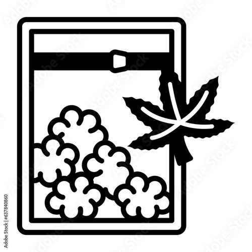 cannabis crystal vector icon design, Cannabis and marijuana symbol, thc and cbd sign, recreational herbal drug stock illustration, Kief or keef concept