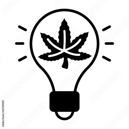 HID marijuana grow light vector icon design, Cannabis and marijuana symbol, thc and cbd sign, recreational herbal drug stock illustration, Bulbs for Indoor Hemp Plant Grows concept