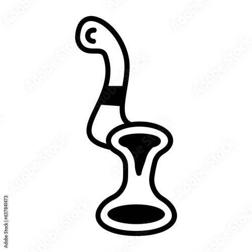 mini bong vector icon design, Cannabis and marijuana symbol, thc and cbd sign, recreational herbal drug stock illustration, weed Candycane bubblers concept