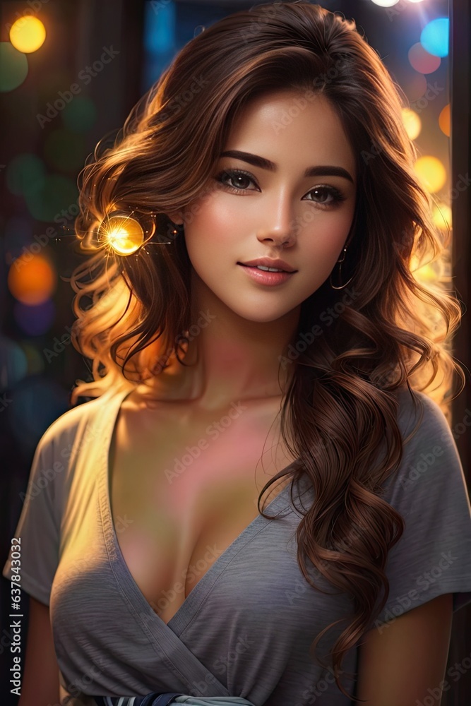 Hyper realistic Ai Portrait Image of goddess pretty girls || Brown/ red hairs || Glowup face || Model representation || Pretty looks || Long hairs || Stylish designer dresses Hyper realistic Ai Portrait Image of goddess pretty girls || Brown/ red hairs || Glowup face || Model representation || Pretty looks || Long hairs || Stylish designer dresses