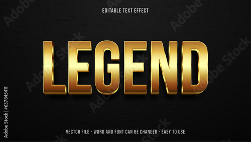 Editable text effect golden mock up
