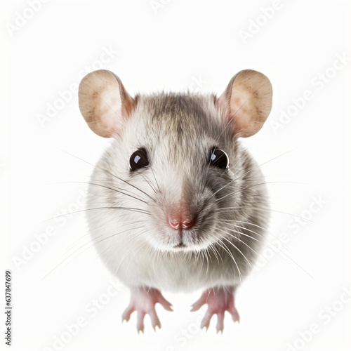 Rat face isolated on white background 