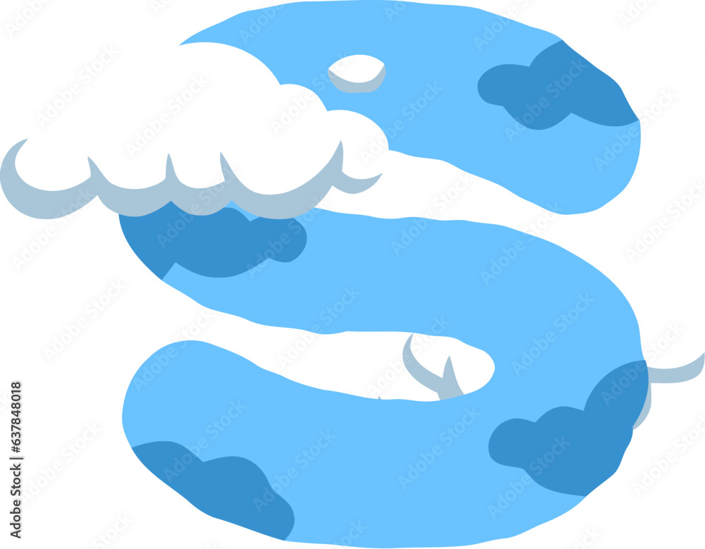 Sky Cloud Alphabet S Sky Cloud Alphabet S