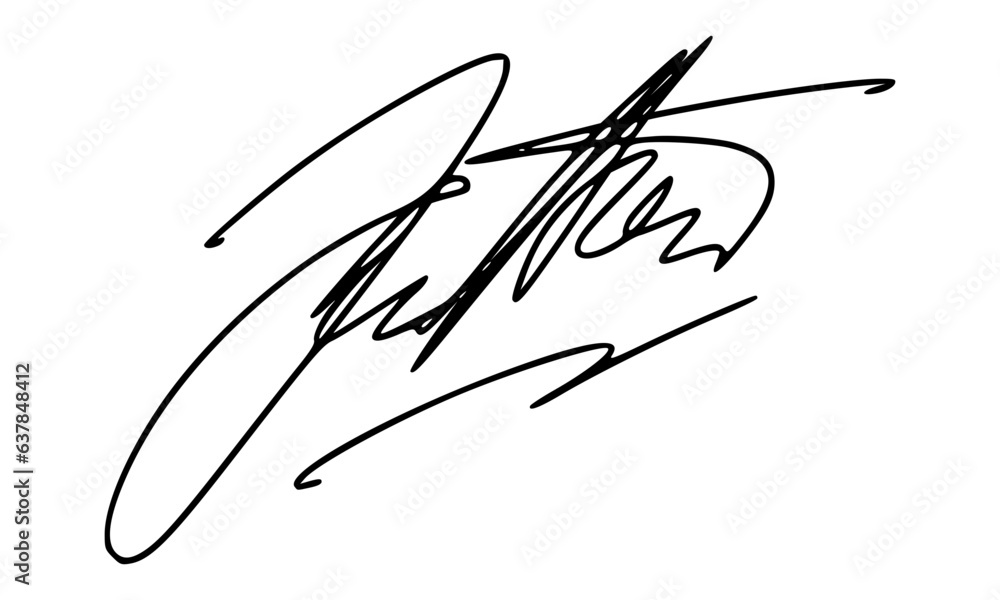 Abstract Signature Idea Starting Letter J for Document. Vector with Transparent Background Abstract Signature Idea Starting Letter J for Document. Vector with Transparent Background