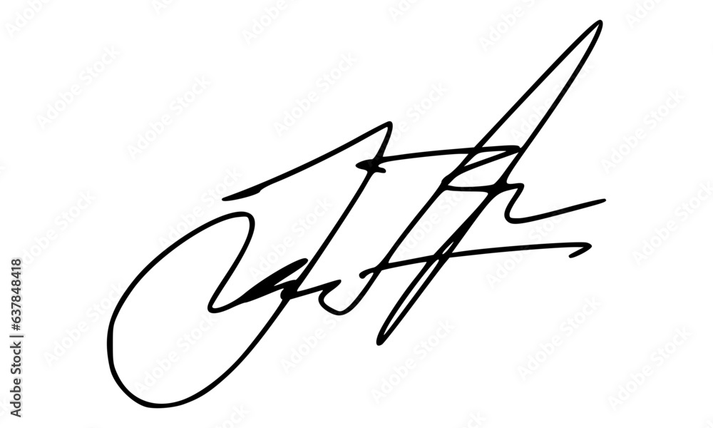 Abstract Signature Idea Starting Letter J for Document. Vector with Transparent Background Abstract Signature Idea Starting Letter J for Document. Vector with Transparent Background