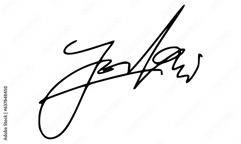 Abstract Signature Idea Starting Letter J for Document. Vector with Transparent Background Abstract Signature Idea Starting Letter J for Document. Vector with Transparent Background